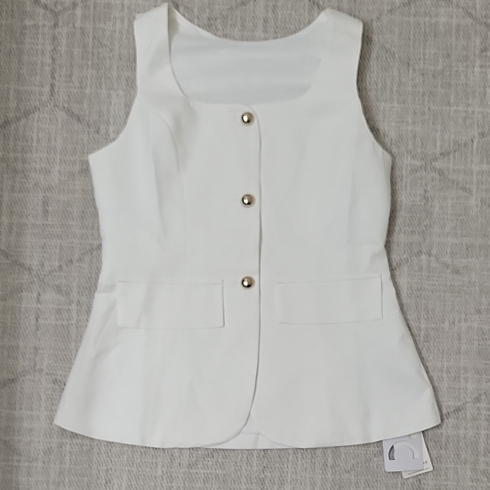 N w/ Tags Commense White Sleeveless Top